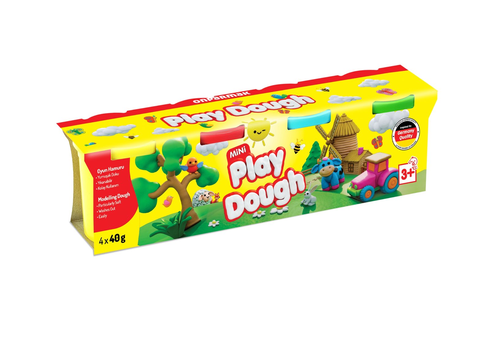 10 parmak 4 Renk Mini Play dough Oyun hamuru